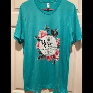 NWT! He’s Is Risen T-shirt sz large Cor. 15:14